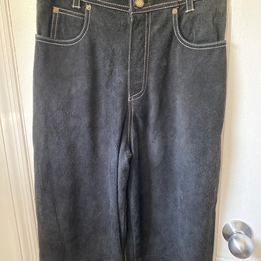 Mens black suede new 30x29 pants sale markdown
